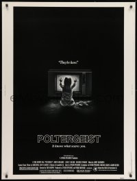 8k055 POLTERGEIST style B 30x40 1982 Tobe Hooper & Steven Spielberg, the first real ghost story!