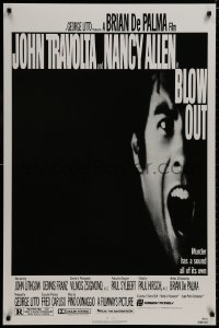 8k615 BLOW OUT 1sh 1981 John Travolta, Brian De Palma, murder has a sound all of its own!