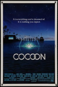 8k626 COCOON 1sh 1985 Ron Howard classic sci-fi, great artwork by John Alvin!