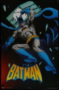 8k287 BATMAN 22x34 Canadian commercial poster 1989 full-length art of The Caped Crusader, skylight!