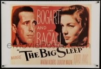 8k290 BIG SLEEP 26x38 commercial poster 1980s Humphrey Bogart, sexy Lauren Bacall, Howard Hawks!