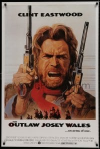8k358 OUTLAW JOSEY WALES 27x40 commercial poster 1976 Eastwood is an army of one, art by Roy Andersen!