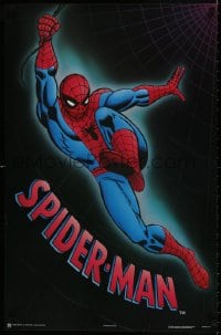 8k372 SPIDER-MAN 22x34 Canadian commercial poster 1989 cool artwork of comic book superhero, Spidey!