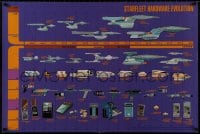 8k376 STAR TREK Starfleet hardware evolution style 26x39 commercial poster 1995 Roddenberry