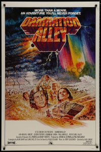 8k636 DAMNATION ALLEY int'l 1sh 1977 Jan-Michael Vincent, cool different post-apocalyptic artwork!