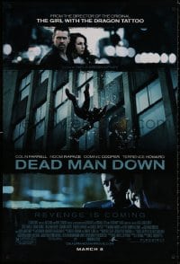 8k646 DEAD MAN DOWN advance DS 1sh 2013 Colin Farrell, Noomi Rapace, Terrence Howard, revenge!