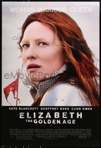 8k670 ELIZABETH: THE GOLDEN AGE DS 1sh 2007 Cate Blanchett as Queen Elizabeth!