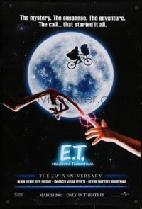 8k668 E.T. THE EXTRA TERRESTRIAL teaser DS 1sh R2002 Drew Barrymore, Spielberg, bike over the moon!
