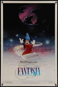 8k677 FANTASIA DS 1sh R1990 Disney classic 50th anniversary commemorative edition!