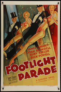 8k088 FOOTLIGHT PARADE S2 recreation 1sh 2001 classic deco art of Cagney, Blondell, Keeler, Powell!