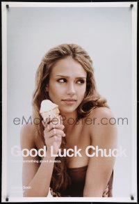 8k710 GOOD LUCK CHUCK int'l teaser DS 1sh 1907 image of sexiest Jessica Alba with ice cream cone!