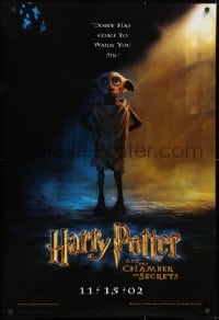 8k722 HARRY POTTER & THE CHAMBER OF SECRETS teaser DS 1sh 2002 Dobby has come to warn you!