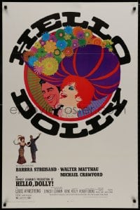 8k729 HELLO DOLLY 1sh 1969 Barbra Streisand & Walter Matthau by Richard Amsel, Roadshow!