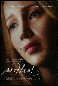 8k799 MOTHER! teaser DS 1sh 2017 Bardem, wild image of Jennifer Lawrence in title role cracking!