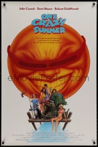 8k818 ONE CRAZY SUMMER 1sh 1986 John Cusack, Demi Moore, Curtis Armstrong, Bobcat Goldthwait