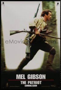 8k821 PATRIOT int'l teaser DS 1sh 2000 huge close up image of Mel Gibson running w/guns!