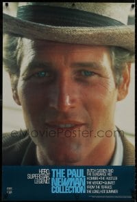 8k206 PAUL NEWMAN COLLECTION 26x38 video poster 1990 close-up of Newman as Butch Cassidy!