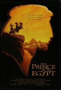 8k834 PRINCE OF EGYPT 1sh 1998 Dreamworks cartoon, image of Moses on chariot overlooking city!