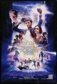 8k849 READY PLAYER ONE advance DS 1sh 2018 montage of stars, Steven Spielberg directed!