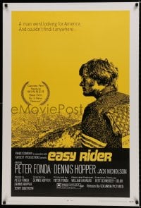 8k417 EASY RIDER 27x40 REPRO poster 1980s Peter Fonda, Nicholson, biker classic, Dennis Hopper!