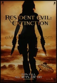 8k854 RESIDENT EVIL: EXTINCTION teaser DS 1sh 2007 sexy Milla Jovovich in zombie killing action!