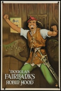 8k094 ROBIN HOOD S2 recreation 1sh 2001 cool art of Douglas Fairbanks as Robin Hood!