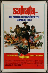 8k868 SABATA int'l 1sh 1970 Lee Van Cleef, the man with gunsight eyes comes to kill, Thurston art!