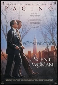 8k872 SCENT OF A WOMAN DS 1sh 1992 great image of blind Al Pacino walking with Chris O'Donnell!