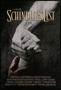 8k873 SCHINDLER'S LIST 1sh 1993 Steven Spielberg WWII classic, Liam Neeson, Ralph Fiennes!