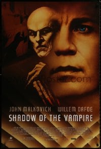 8k882 SHADOW OF THE VAMPIRE 1sh 2000 art of John Malkovich as F.W. Murnau & Willem Dafoe!