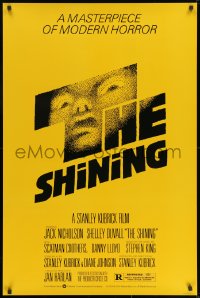 8k886 SHINING 1sh 1980s studio re-strike, Stephen King & Stanley Kubrick horror, Saul Bass!