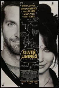 8k889 SILVER LININGS PLAYBOOK advance DS 1sh 2012 split image of Bradley Cooper, Jennifer Lawrence!