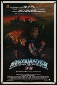8k906 SPACEHUNTER ADVENTURES IN THE FORBIDDEN ZONE 1sh 1983 art of Molly Ringwald, Peter Strauss!