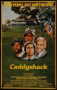 8k225 CADDYSHACK 23x36 special poster 1980 Chevy Chase, Bill Murray, Rodney Dangerfield, golf classic!