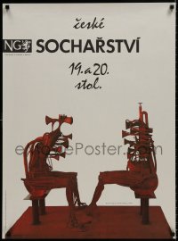 8k483 CESKE SOCHARSTVI 19. A 20. STOL. 24x32 Czech museum/art exhibition 1990 Velky dialog, Nepras!
