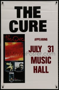 8k121 CURE 25x38 music poster 1987 cool image of Robert Smith, July 31 Music Hall appearance!