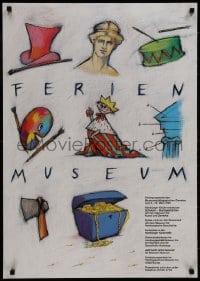 8k493 FERIEN MUSEUM 24x33 German museum/art exhibition 1993 Gesa Denecke art of king and more!