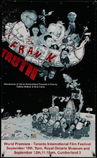 8k238 FRANK TRUTH 24x40 Canadian special poster 2001 muckraking journalism documentary, great art!