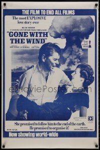 8k241 GONE WITH THE WIND 23x35 special poster 1980s Ronald Reagan, Margaret Thatcher!