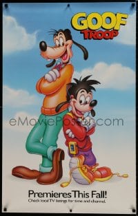 8k132 GOOF TROOP tv poster 1992 great cartoon image of Goofy & son!