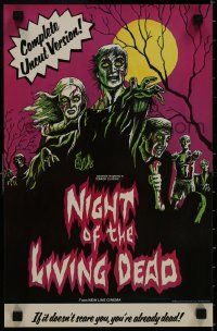8k261 NIGHT OF THE LIVING DEAD 11x17 special poster R1978 George Romero zombie classic, New Line!