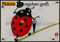 8k534 PLAKATE 17x24 German museum/art exhibition 1990s cool art of ladybug by Langer!