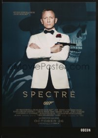 8k111 SPECTRE IMAX advance English mini poster 2015 Daniel Craig as James Bond 007 with gun!