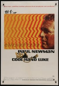 8m288 COOL HAND LUKE linen 1sh 1967 Paul Newman prison escape classic, cool art by James Bama!