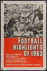 8m316 FOOTBALL HIGHLIGHTS OF 1963 linen 1sh 1963 Gridiron's greatest contests of this season, rare!