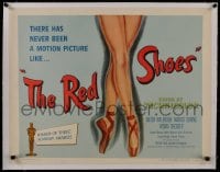 8m236 RED SHOES linen 1/2sh 1949 Michael Powell & Emeric Pressburger, great ballet art, rare!