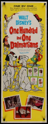 8m222 ONE HUNDRED & ONE DALMATIANS linen insert 1961 most classic Walt Disney canine family cartoon!