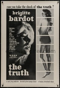8m367 LA VERITE linen 1sh 1961 super sexy Brigitte Bardot, Henri-Georges Clouzot, The Truth!