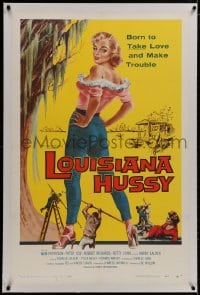 8m379 LOUISIANA HUSSY linen 1sh 1959 art of sexy bad girl born to take love and make trouble!