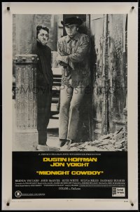 8m388 MIDNIGHT COWBOY linen 1sh 1969 Dustin Hoffman, Jon Voight, John Schlesinger classic, X-rated!